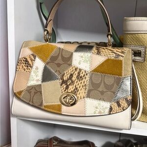 Coach Multicolor Patchwork Shoulder Bag